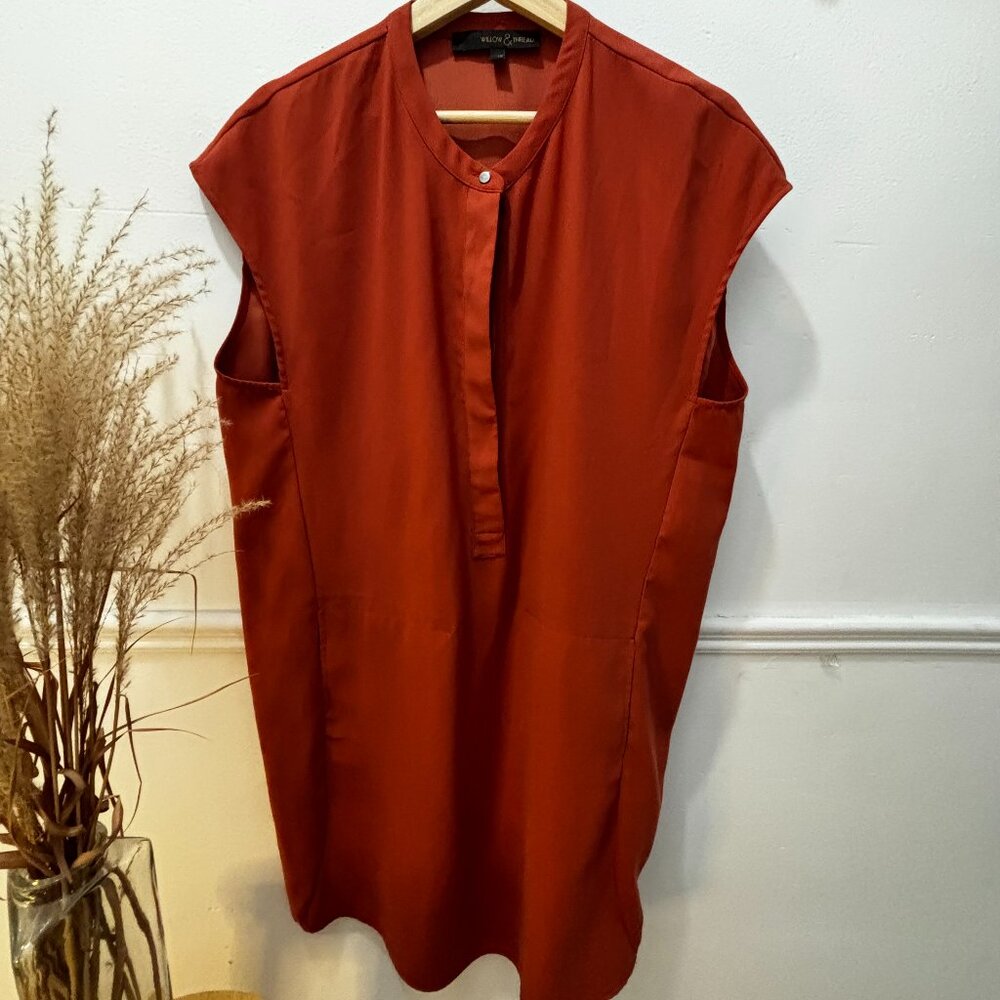 Willow & Thread Sleeveless Rust Orange Dress - Size 15